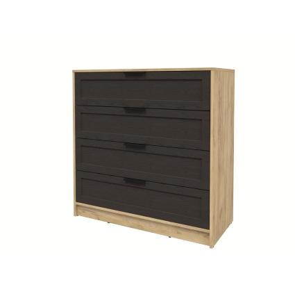 Kомод Тренд КТ-К100 (Дуб золотой ЛДСП/ Дуб английский ЛМДФ) Ш1000 В1020 Г451